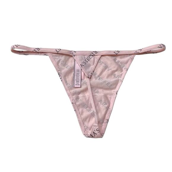 Victoria’s Secret Purest Pink Logo V-String Panty Size Large - Picture 2 of 2